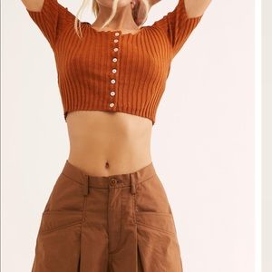 Free People | Little Cutie Cardi Myrrh Orange SMAL